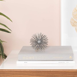 Torre & Tagus Spike Decor Sphere, Small, Silver