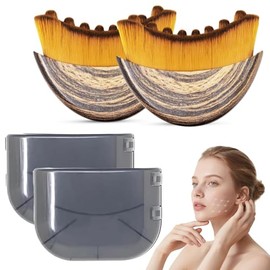 2 Piezas Lymphatic Contour Face Brush, Cepillo Facial, Face Brush, Diseño Ergonómico Para La Cara, La Barbilla y La Mandíbula, Muy Adecuado Para Profesionales y Amantes Del Cuidado De La Piel