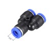 sourcing map Plastic Connect Splitter Push to Tube Fittings 8