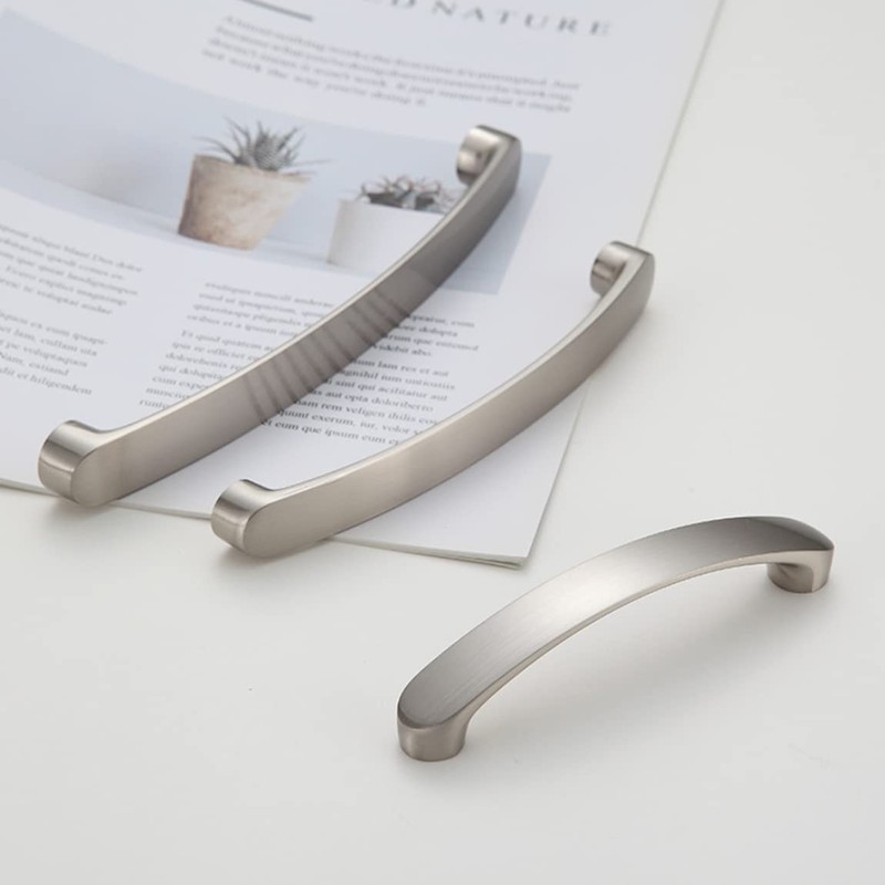 HY HUIJUN 6 Pcs Brushed Stainless Steel Effect Handles Furniture