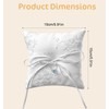 Ring Pillow, Ring Pillow for Rings Bearer Ceremony with Bowknot