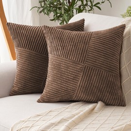 ZSkogur Juego de 2 Fundas de Cojín Decorativas de 50x50 Cm para Sala de Estar Estilo Bohemio, Decoración Rústica para El Hogar, Fundas de Cojín de Primavera para Sofá Cama, Fundas de Cojín de Pana Sua