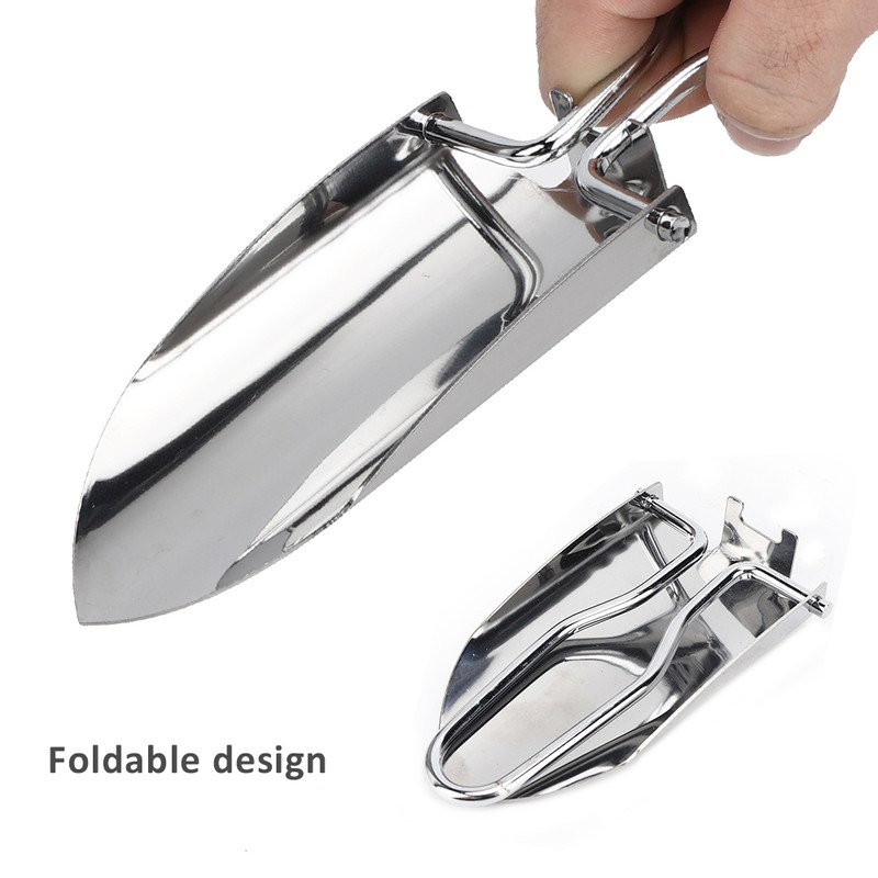 3PCS Mini Hand Shovel Folding Stainless Steel Trowel Portable Camping