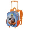 Naruto Ramen Small 3D Wheeled Backpack - Blue, blue, Small