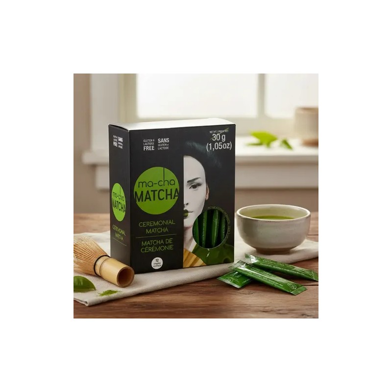 Té Matcha Ceremonial Ma-cha 12 Sobres Individuales 30g