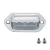 GCC 2.5" Front Rear Rectangular 4 White LED Chrome License