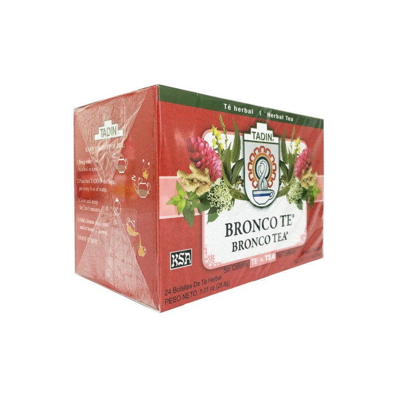 Tadin Bronco Te Herbal Tea, Made in USA 24 Bags