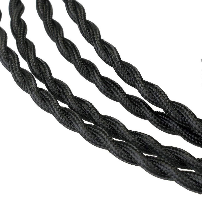 GreenSun Textile Cable for Lamp, Textile-Coated Fabric Cable, Power Cable,