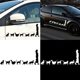 White The Latest Cat Lady Decor Car Auto Truck Window Decals Self-Adhesive Vehicle Sticker, Bumper Stickers, Decals and Magnets