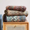 Fennco Styles Boho Zigzag Throw Blanket – 50" x 60"