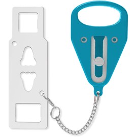 Portable Door Lock for Travel by PocketLock - Safety Lock | Hotel Door Lock | Travel Door Lock | Privacy & Home Security Door Lock (Blue)