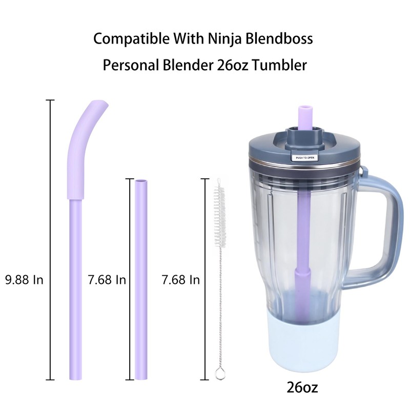KLOWOAH Replacement Straws Compatible With Ninja Blendboss Personal Blender 26oz