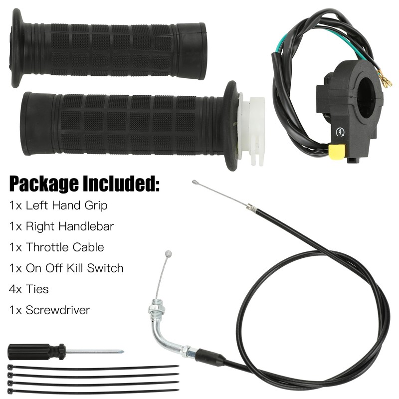 YOXUFA Throttle Cable Twist Throttle Handle Grip Assembly for 2