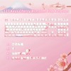 ZMX Cherry Blossom Pink Keycaps,Side Printed Shine Through Keycap PBT