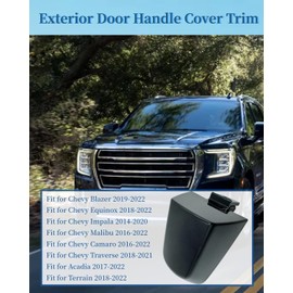 OWNDR 13599552 Exterior Door Handle Cover Cap Fit for Chevy Blazer Equinox Impala Malibu Camaro Traverse for GMC Acadia Terrain, Black