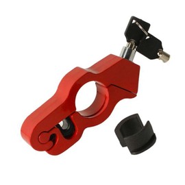 Wjelet Motorcycle Handlebar Lock, Universal Motorcycle Lock,Helmet Lock Set Motorcycle Throttle Lock Red with Key, for Mountain Bikes, Sports Bikes, ATVs, Waterproof Rustproof
