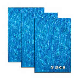 TOEPODO Pearlescent Marble Acrylic Sheets 1/8" Glitter Cast Opaque Plexiglass Sparkly Swirl Acrylic Panels for Laser Cutting Engraving Craft DIY Decor Ornaments (3, Blue, 8x12 Inch)