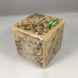 Japanese Yosegi Puzzle Box Wooden Secret Magic Coin Saving Bank Trick Box HK-035