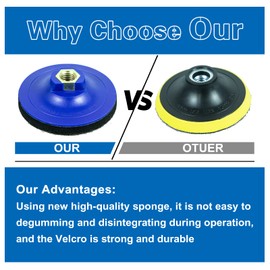 Sali 12 Pack Diamond Polishing Pads 4 Inch Wet Granite Stone Polish Pad Kit with 5/8’’-11 Backer Pad for Drill, Grinder, Polisher Polishing Pad for Concrete Marble Stone Countertop Quartz 30 Grit