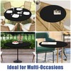 Moosfor Round Spandex Tablecloth 2 Pack, Elastic Fitted Waterproof Tablecloths