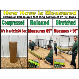 Flexaust 10 Feet of 8 Inch T7W Flexible Hose for Lawn Leaf Blower Vac Grass Catcher Bagger