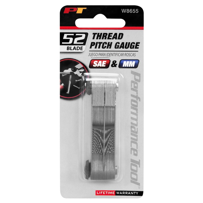 Performance Tool W8655 Thread Pitch Gauge Set SAE/Mm