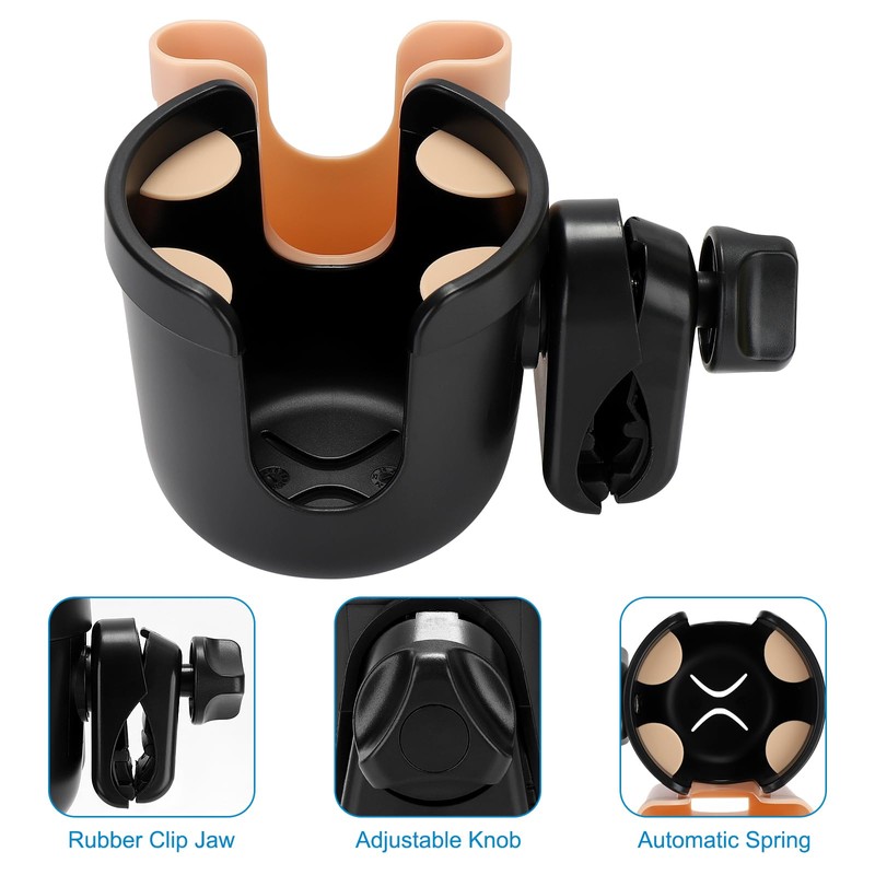 Accmor 2-in-1 Walker Cup Holder with Phone Holder, Wheelchair Cup