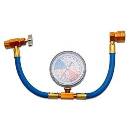 Unifizz R134A A/C Car Conditioning Refrigerant Recharge Measuring Hose Kit Charging Adapter with Gauge Refrigerant Refill Kit