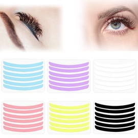 36 Pcs Lash Lift Ribbon Kit, Silicone Tool Pads, Reusable Perm Eyelash Lifting Compensator Soft Pads Rods, Eyelash Tapes Makeup Beauty Tool (6 Colors)