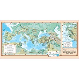 CoolOwlMaps Early Spread of Christianity and The Seven Churches of Asia Minor - Wall Map Poster 36"x18" Laminated