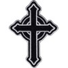 Celtic Cross - Black with White Outline - Cut Out