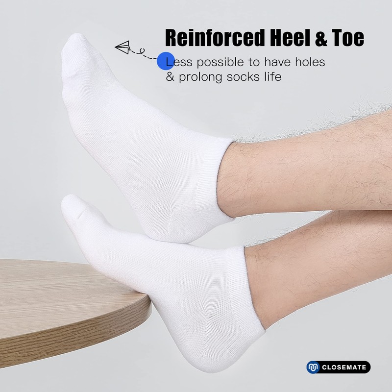 Closemate 10 Pairs Ankle Trainer Sport Socks for Men Women