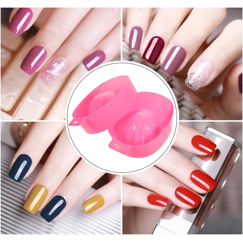 USHOBE Cuencos para Remojo de Uñas 2 Piezas Plástico para