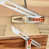 POFET Woodworking Scriber Ruler, Movable Angle Tee Tape Mult-Angle Scribing