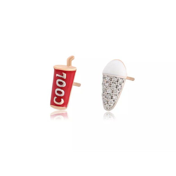Unbranded Movie Night Soda & Ice-cream Stud Earrings Summer Must
