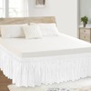 King Bed Skirt, Wrap-Around Elastic Ruffled Eyelet Bed Skirt King