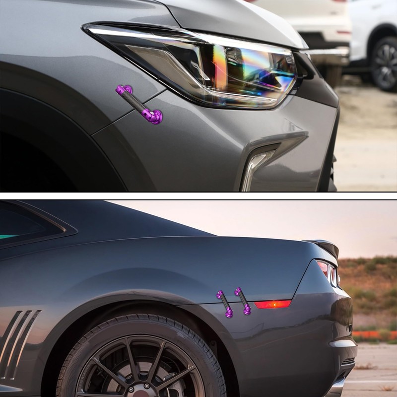 TOMALL 2 Pcs 45mm Car Adjustable Front/Rear Bumper Lip Splitter