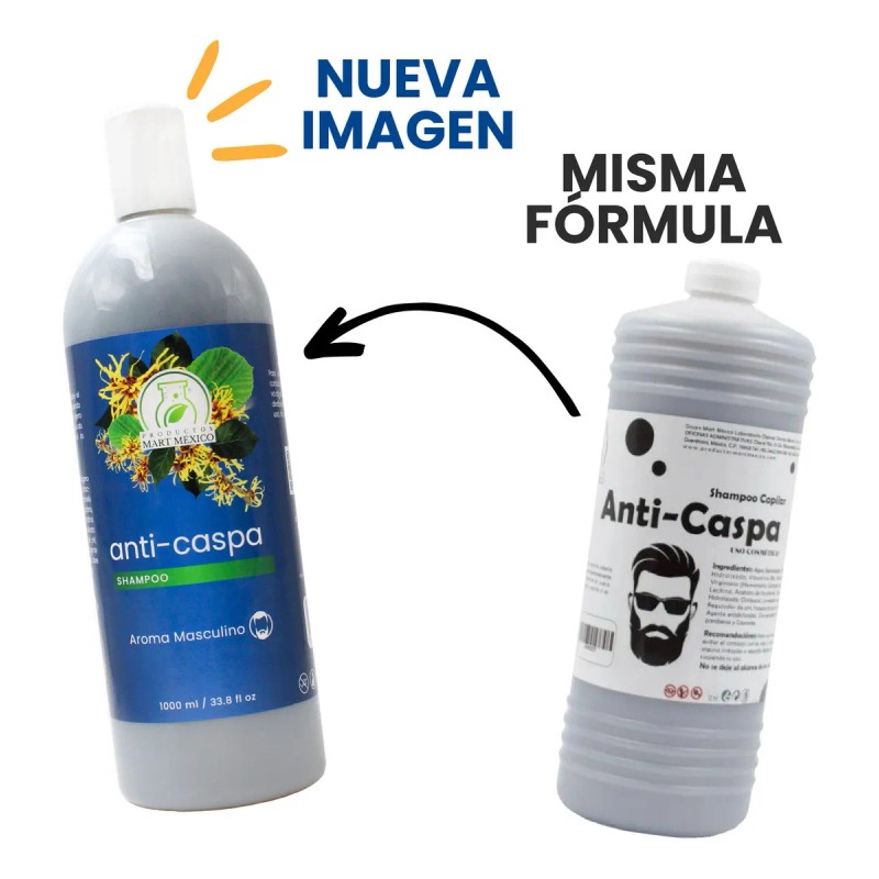 Shampoo Anti-caspa Para Hombre Limpieza Profunda (1 Litro)