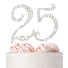 Decoración para tarta Mr and Mrs, 25 plateado, 1