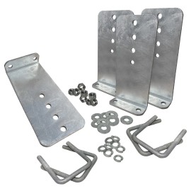 Brickyard (4) 12" Galvanized L-Type Bunk Bracket Kit for Boat Trailer fits 3x3, Heavy Duty