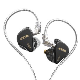 CCA CS16 in-Ear Monitors, 16BA Reference HiFi Stereo IEM Wired Earphones/Earbuds/Headphones with Detachable Cable 2Pin for Musician Audiophile (with Mic, Black)
