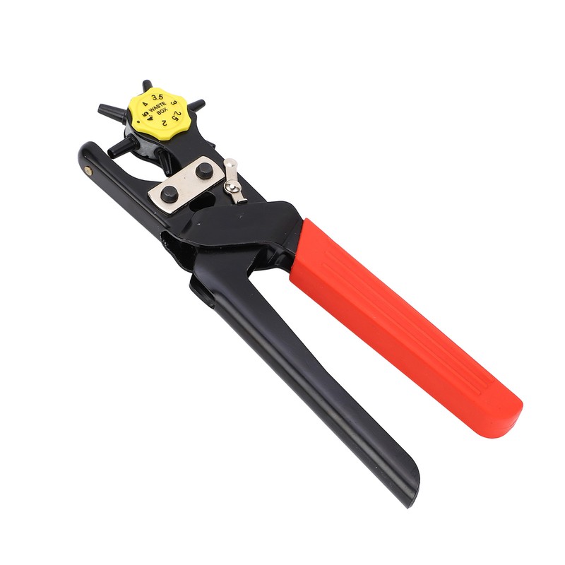 Leather Belt Hole Puncher Heavy Duty Plated Steel 6 Holes