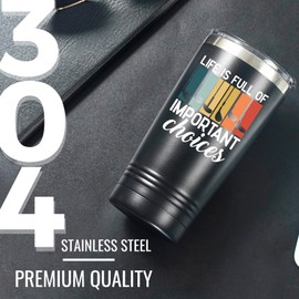 Onebttl Golf Gifts for Men, Funny Golf Gifts 20oz Stainless Steel Tumbler, Golf Gag Gifts for Men, Fathers Day Golf Gifts for Dad, Birthday Gifts, Gifts for Golf Lovers - Black - Choices