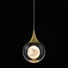JoollySun Modern Crystal Pendant Light: Mini Gold Hanging Light Fixture