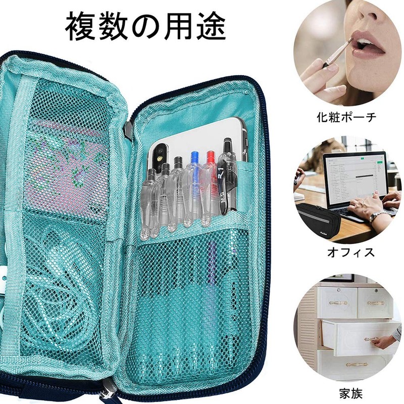 Akura Pencil Case, Large Capacity, Pen Pouch, Canvas, Simple, Multifunctional,