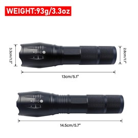 LED Flashlights - High Lumen Mini Tactical Flashlights with 5 Modes, Zoomable Beam, Water-Resistant Design for Camping, Outdoor, and Home Use (4)