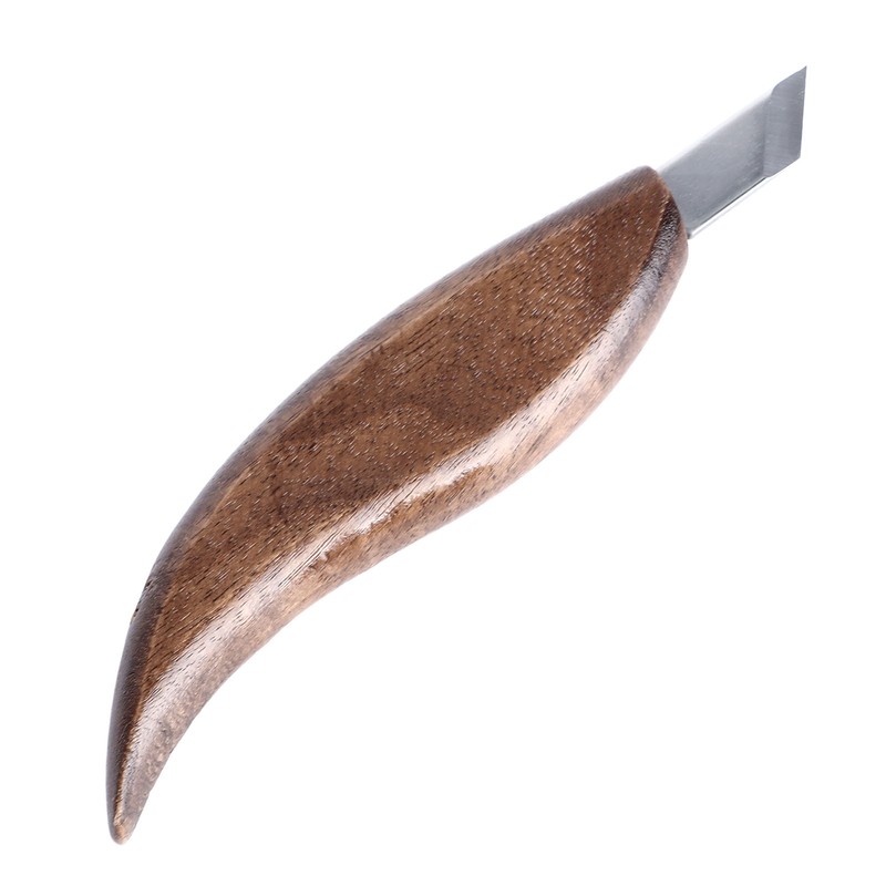 Wood Carving Knife Stainless Steel Blade Walnut Handle Whittling Knife