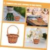 GANAZONO 12pcs Mini Shopping Basket Hand Woven Wood Baskets Mini