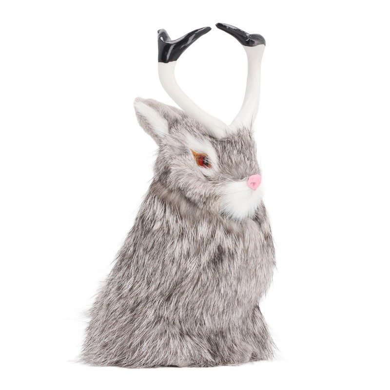 Simulation Antler Rabbit Ornament Cute Rabbit Home Decorations Animal Model
