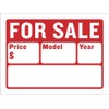 9" X 12" Car For Sale Sign for Car and